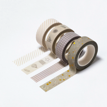 Load image into Gallery viewer, Washi Tape Basics Set - Dark Neutral
