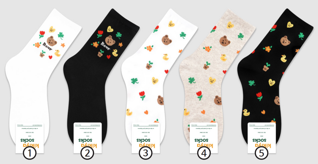 Baby Bear Pattern Socks