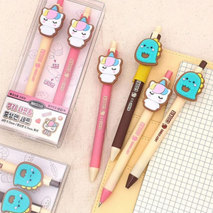 Lazy Star Cookie Mechanical Pencil and Gel Pen set