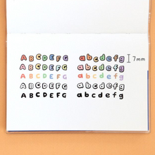 Load image into Gallery viewer, Basic Calligraphy Alphabet Sticker Pack (10 Sheets)