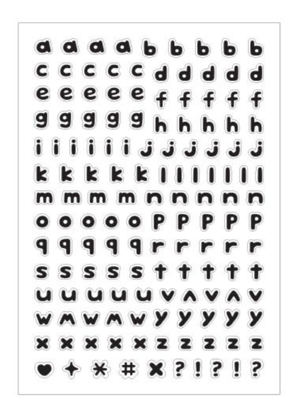 Basic Calligraphy Alphabet Sticker Pack (10 Sheets)