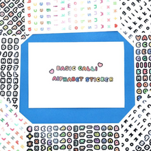 Load image into Gallery viewer, Basic Calligraphy Alphabet Sticker Pack (10 Sheets)