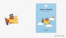 Load image into Gallery viewer, Enamel Pin - 32 Pilot Bear