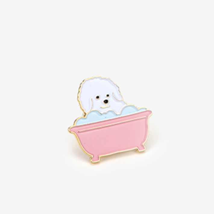 Enamel Pin - 37 Washing Bichon