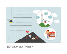 Load image into Gallery viewer, Hello Seoul - Badge Card - NamSan Tower