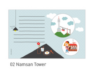 Hello Seoul - Badge Card - NamSan Tower