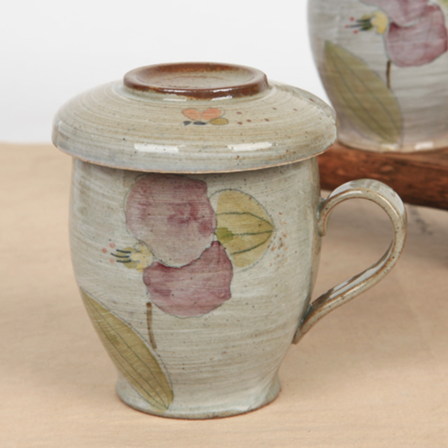 Buncheong Orchid Mug