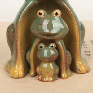 Ceramic Frog Family