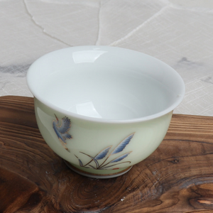 Gold Plated White Porcelain Nature Cup