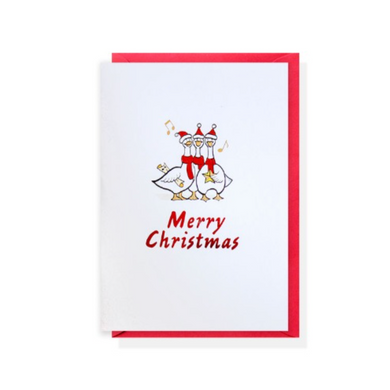 Caroling Ducks - Greeting Card