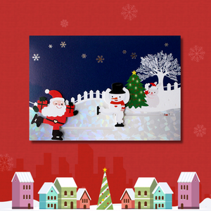 Santa and Snowman Sliding Card