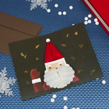 Load image into Gallery viewer, Honeycomb 3D Card - Santa Face
