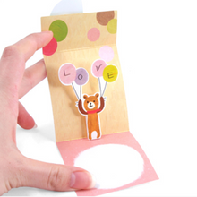 Load image into Gallery viewer, Loving You Bear - Mini Pop Up Card