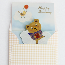 Load image into Gallery viewer, Mini Pop Up - Floating Bear &quot;Happy Birthday&quot;