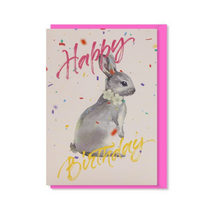 Happy Birthday Rabbit - Card