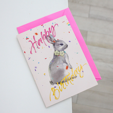 Load image into Gallery viewer, Happy Birthday Rabbit - Card