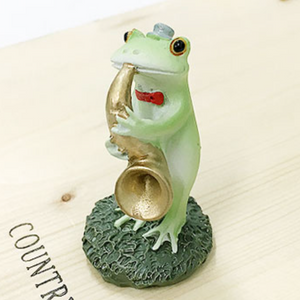 Frog Musician Miniature Figurines