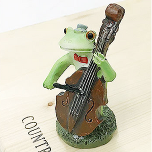 Frog Musician Miniature Figurines