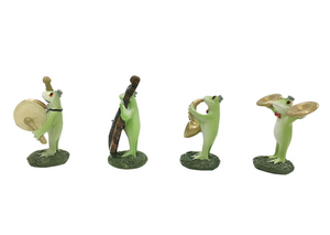 Frog Musician Miniature Figurines