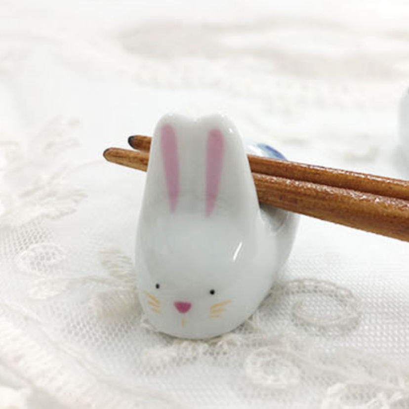Happy rice ストラップ Bunny Chopstick Rest – Hanji Gifts