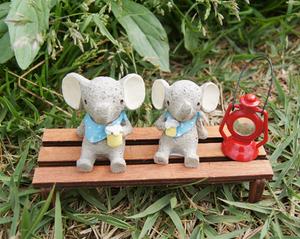 Elephant Picnic Figurine Set