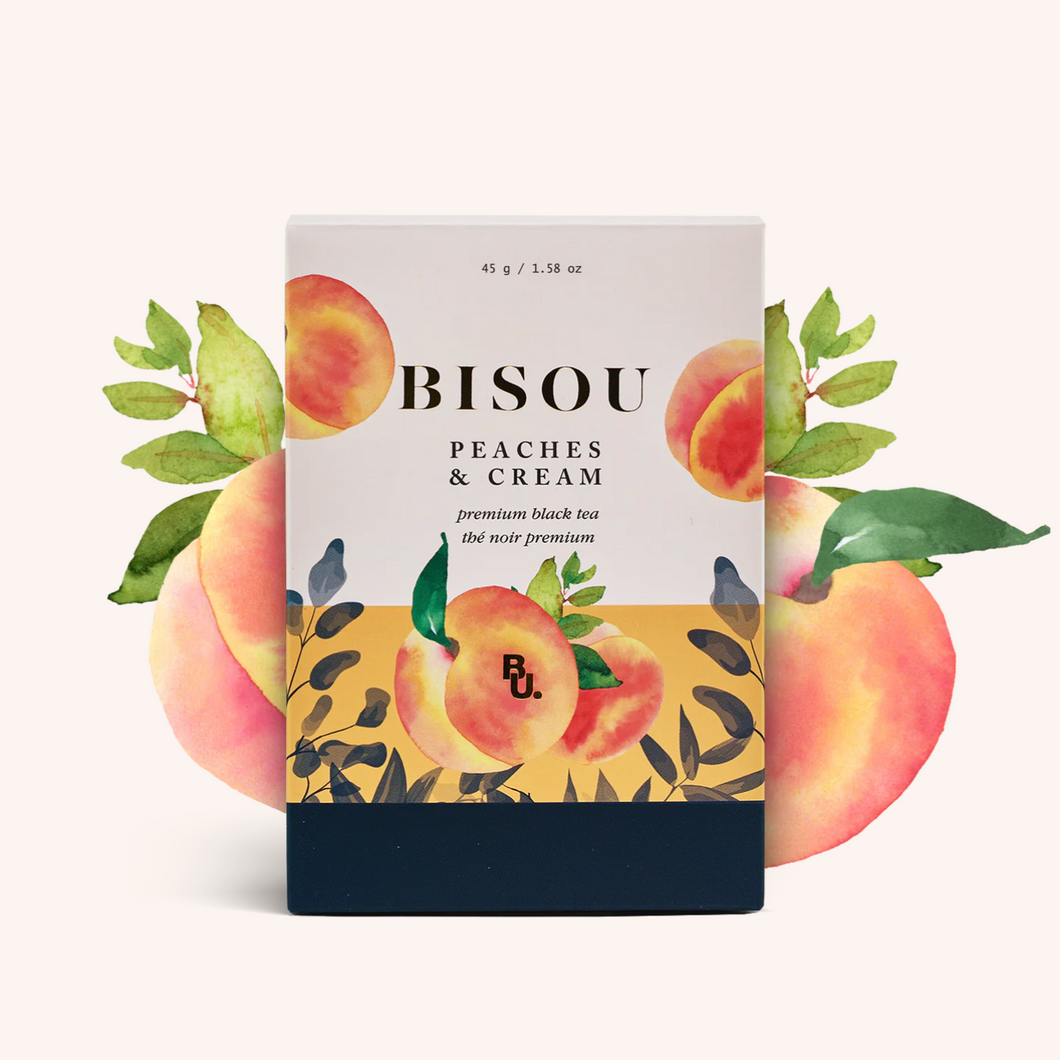 Peaches & Cream - Premium Black Tea - Bisou Bar - (15 tea bags)