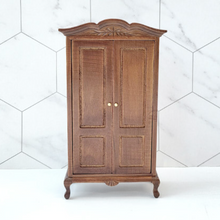 Load image into Gallery viewer, Miniature Antique Wood Wardrobe