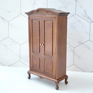 Miniature Antique Wood Wardrobe