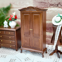 Load image into Gallery viewer, Miniature Antique Wood Wardrobe