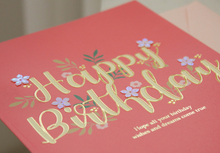 Load image into Gallery viewer, Pink Happy Birthday Card