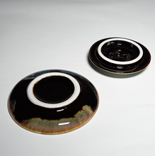 Load image into Gallery viewer, Tri-Colour Glazed Espresso Cup with Saucer