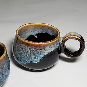 Tri-Colour Glazed Espresso Cup