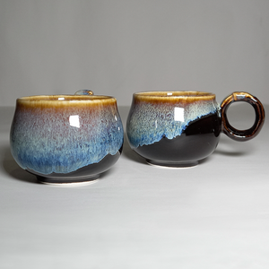 Tri-Colour Glazed Espresso Cup