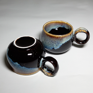 Tri-Colour Glazed Espresso Cup