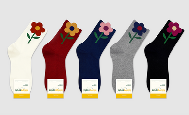 Five Petal Flower - Crew Socks