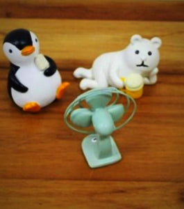 Penguin and Polar Bear - Ice Cream and Fan