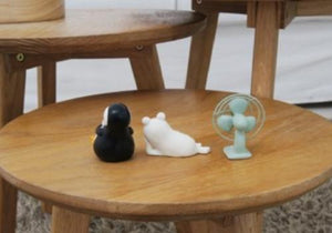 Penguin and Polar Bear - Ice Cream and Fan