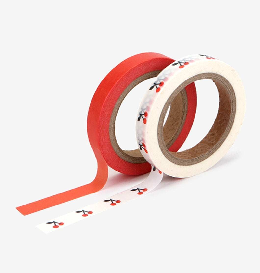 Cherry 2 Piece Slim Washi Set - 5