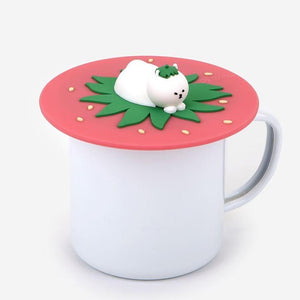 Silicone Mug Lid - Strawberry Cat