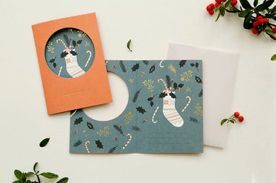 Christmas Stocking - Window Card