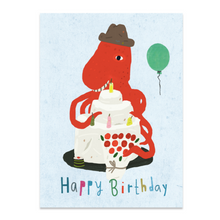 Load image into Gallery viewer, Octopus Birthday Card