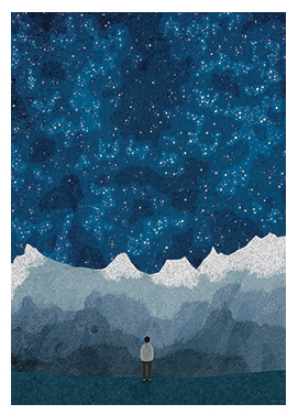 Alpine Night Sky Postcard
