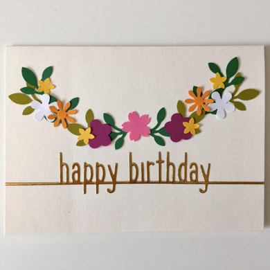 Floral Happy Birthday Card