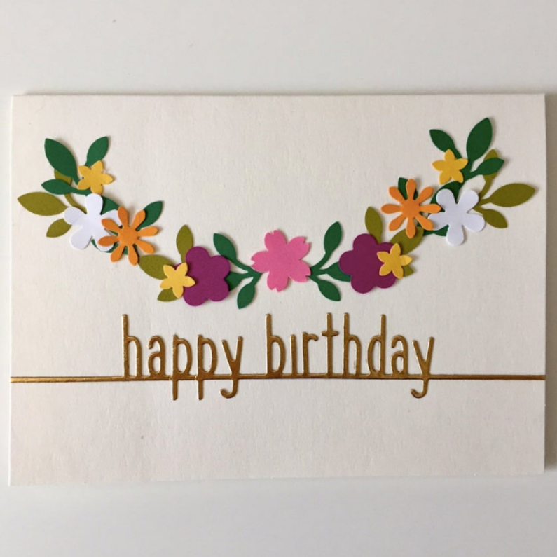 Floral Happy Birthday Card