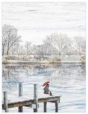 The Dock in Winter Postcard
