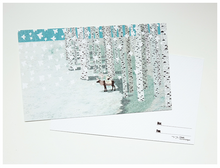 Load image into Gallery viewer, Elk in Birch Grove - Postcard