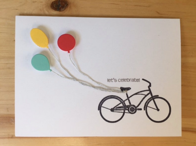 Let's Celebrate Bicycle - Greeting Card