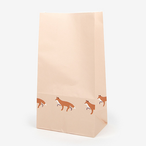 Winter Fox Pattern Paper Bag