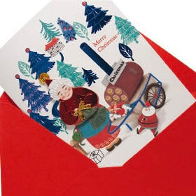 Mrs. Claus in Forest - Christmas Card