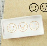 Load image into Gallery viewer, Smiley Faces Crystal Mini Stamp